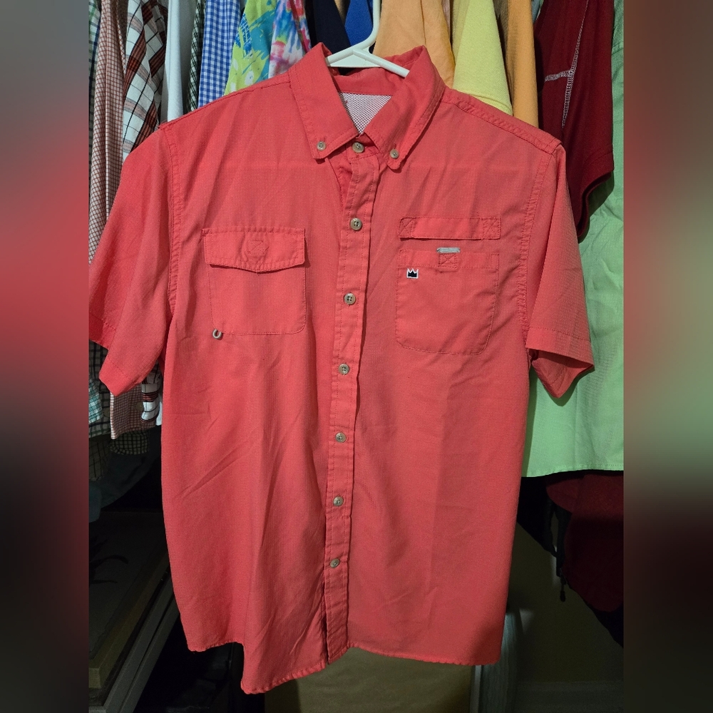 Boys Crown & Ivy Coral Button Down Shirt for Kids